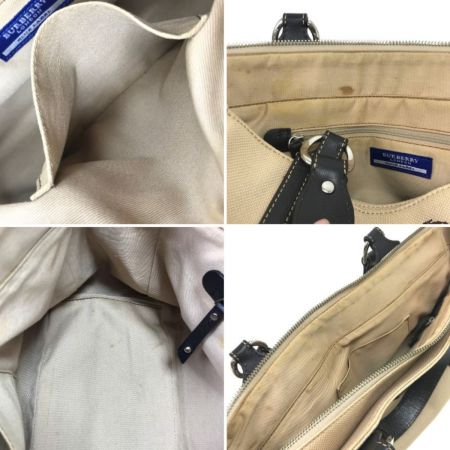  BURBERRY BLUE LABEL バーバリーブルーレーベル ハンドバッグ ヨゴレ多数有 ベージュ