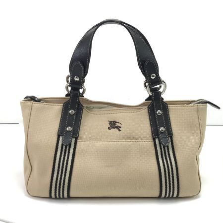  BURBERRY BLUE LABEL バーバリーブルーレーベル ハンドバッグ ヨゴレ多数有 ベージュ