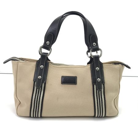  BURBERRY BLUE LABEL バーバリーブルーレーベル ハンドバッグ ヨゴレ多数有 ベージュ