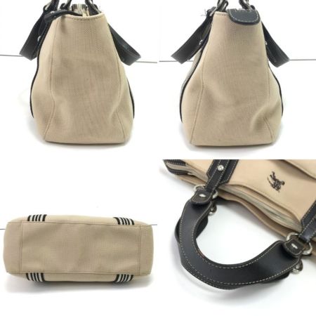 BURBERRY BLUE LABEL バーバリーブルーレーベル ハンドバッグ ヨゴレ多数有 ベージュ