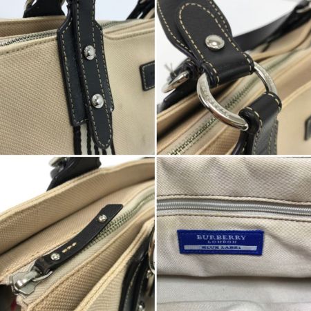  BURBERRY BLUE LABEL バーバリーブルーレーベル ハンドバッグ ヨゴレ多数有 ベージュ