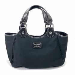 $$ BURBERRY BLUE LABEL バーバリーブルーレーベル ハンドバッグ ブラック Bランク