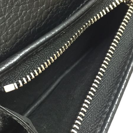  GUCCI グッチ 2つ折り財布 GG プチマーモント レザー 456126 ブラック