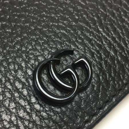  GUCCI グッチ 2つ折り財布 GG プチマーモント レザー 456126 ブラック
