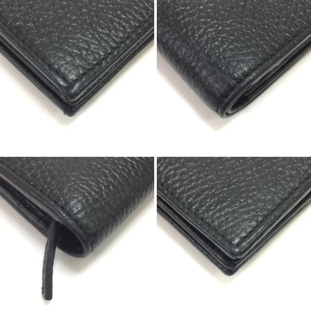  GUCCI グッチ 2つ折り財布 GG プチマーモント レザー 456126 ブラック