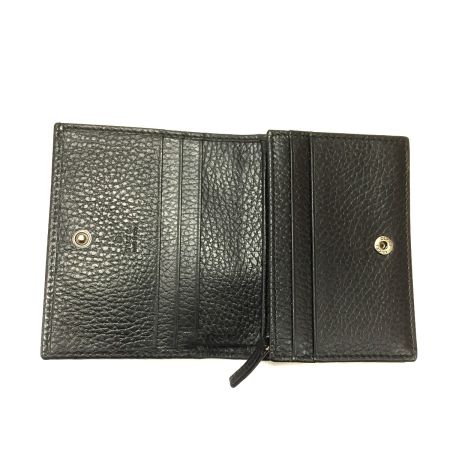  GUCCI グッチ 2つ折り財布 GG プチマーモント レザー 456126 ブラック
