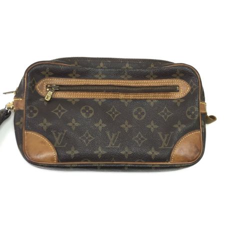  LOUIS VUITTON ルイヴィトン セカンドバッグ モノグラム マルリードラゴンヌGM 本体ファスナー純正外で修理有 M51825