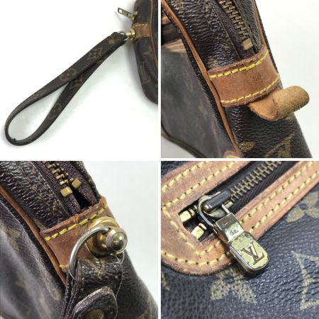  LOUIS VUITTON ルイヴィトン セカンドバッグ モノグラム マルリードラゴンヌGM 本体ファスナー純正外で修理有 M51825