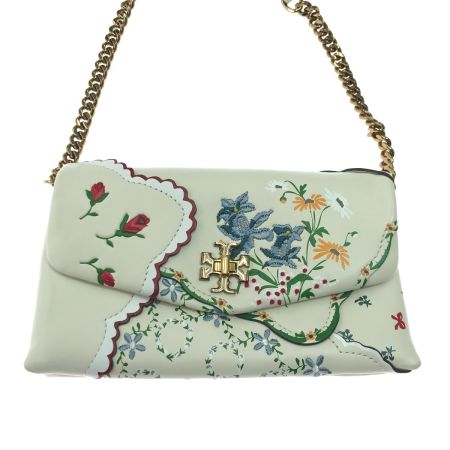  TORY BURCH トリーバーチ ショルダーウォレットチェーン ショルダーバッグ 花柄 ホワイト