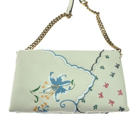  TORY BURCH トリーバーチ ショルダーウォレットチェーン ショルダーバッグ 花柄 ホワイト
