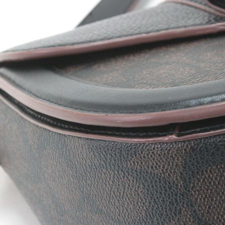  COACH コーチ シグネチャー ジョージー サドル ショルダーバッグ C2806 ブラック×ダークブラウン