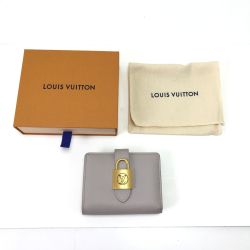 $$ LOUIS VUITTON ルイヴィトン 2つ折り財布 ポルトフォイユ・ロウキー・コンパクト M13616 ライトグレー Bランク