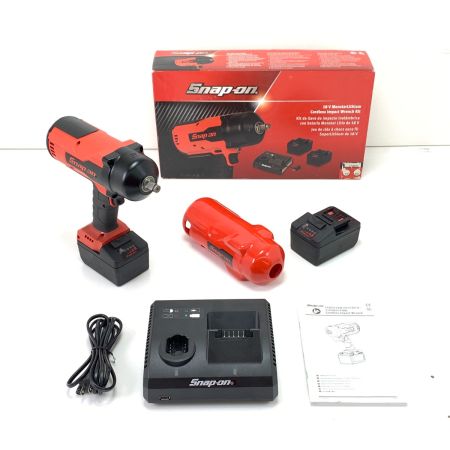  Snap-on スナップオン 1/2 コードレス インパクトレンチ CTJ9075 バッテリー×2 充電器 カバー付 CTJ9075 レッド