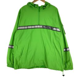 $$ Supreme シュプリーム Taping Hooded Pullover アノラックパーカー XL グリーン 黄緑 Bランク
