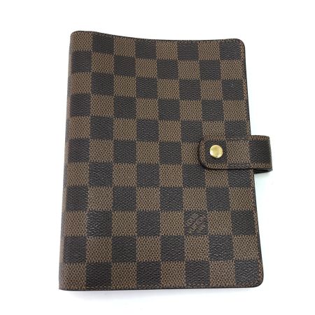  LOUIS VUITTON ルイヴィトン 手帳カバー ダミエ アジェンダMM RIE刻印有 R20701 ブラウン