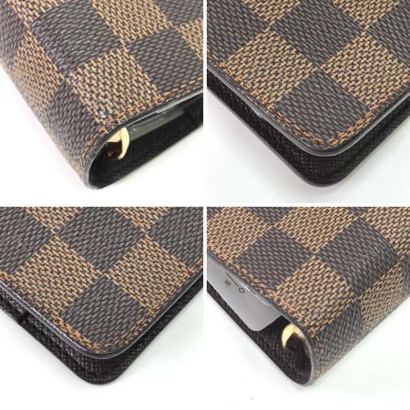  LOUIS VUITTON ルイヴィトン 手帳カバー ダミエ アジェンダMM RIE刻印有 R20701 ブラウン