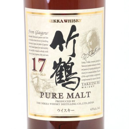【北海道内限定発送】 NIKKA ニッカウヰスキー ピュアモルトウイスキー 竹鶴 17年 700ml 43度 ギフトBOX付 未開栓