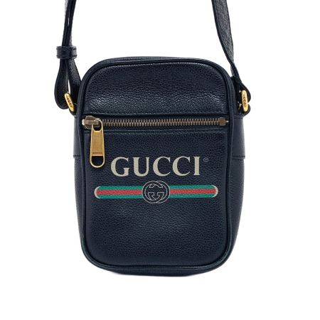  GUCCI グッチ ショルダーバッグ GUCCI ロゴプリント 574803 ブラック