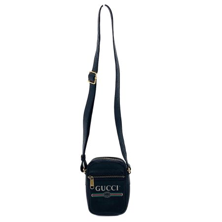  GUCCI グッチ ショルダーバッグ GUCCI ロゴプリント 574803 ブラック