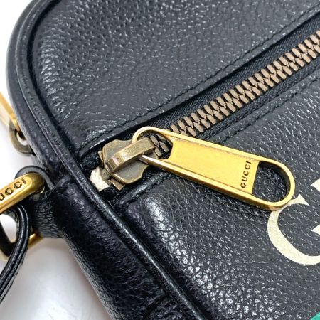  GUCCI グッチ ショルダーバッグ GUCCI ロゴプリント 574803 ブラック