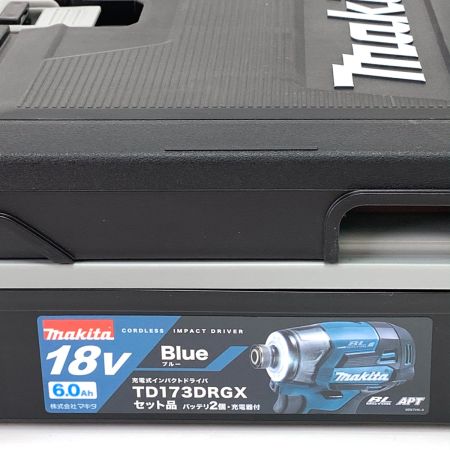  Makita マキタ  充電式インパクトドライバ TD173DRGX ブルー 18V 6.0Ah  ブルー