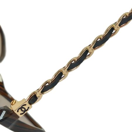  CHANEL シャネル サングラス スクエアシェイプ ケース付 5210-Q-A ブラウン