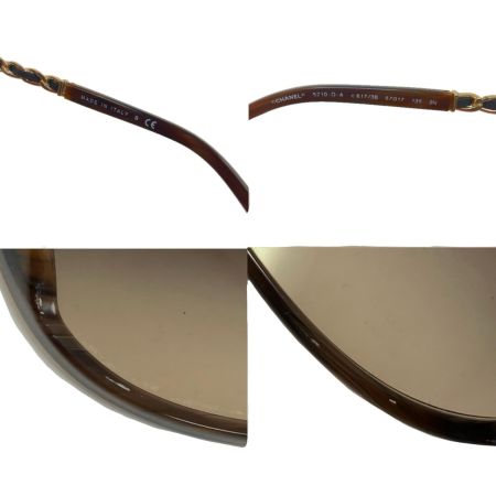  CHANEL シャネル サングラス スクエアシェイプ ケース付 5210-Q-A ブラウン