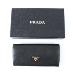 $$ PRADA プラダ 財布 1MH132 ブラック Cランク