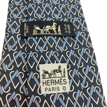  HERMES エルメス ネクタイ ブルー