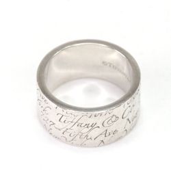 $$ Tiffany & Co. ティファニー ノーツワイドニューヨークリング 指輪 15号 SV925 Cランク