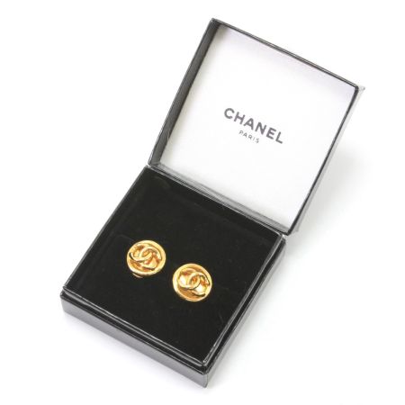  CHANEL シャネル イヤリング ヴィンテージ ゴールド色