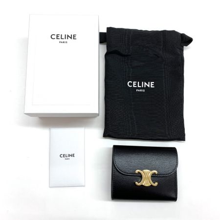  CELINE セリーヌ スモール フラップウォレット トリオンフ wat 2284 w-sd-3254 ブラック