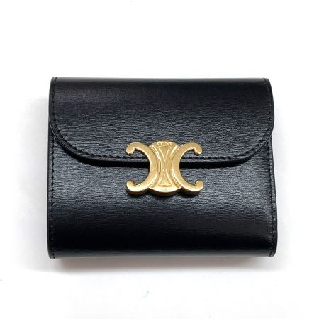  CELINE セリーヌ スモール フラップウォレット トリオンフ wat 2284 w-sd-3254 ブラック