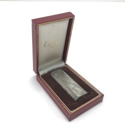 $$ Cartier カルティエ ガスライター オーバル 箱付 シルバー Bランク