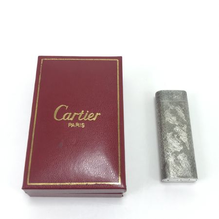  Cartier カルティエ ガスライター オーバル 箱付 シルバー