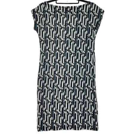  FENDI フェンディ ワンピース 44サイズ 幾何学模様 ブラック×グレー