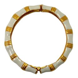 $$ Kenneth Jay Lane ケネス・ジェイ・レーン バングル 内側KENNETH LANE刻印 white Bランク