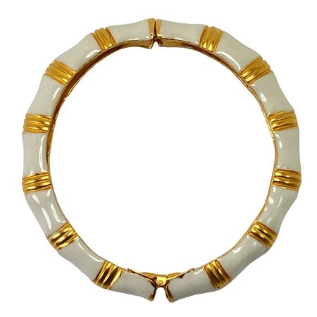  Kenneth Jay Lane ケネス・ジェイ・レーン バングル 内側KENNETH LANE刻印 white