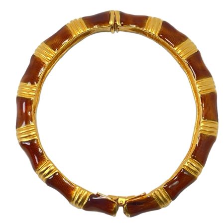  Kenneth Jay Lane ケネス・ジェイ・レーン バングル 内側KENNETH LANE刻印 brown