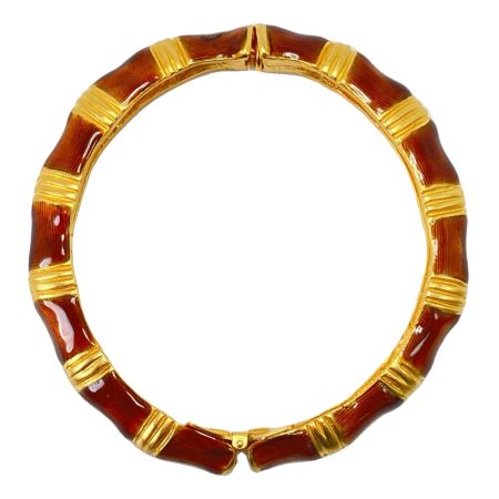  Kenneth Jay Lane ケネス・ジェイ・レーン バングル 内側KENNETH LANE刻印 brown