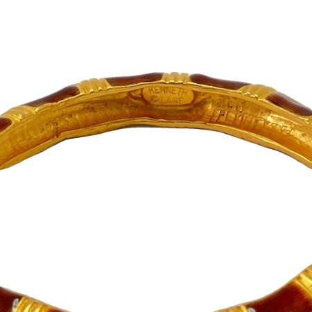 Kenneth Jay Lane ケネス・ジェイ・レーン バングル 内側KENNETH LANE刻印 brown