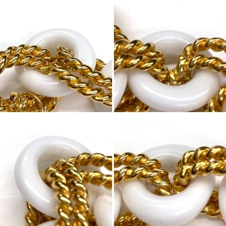  KJL ブレスレット ゴールド×ホワイト