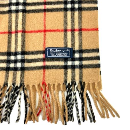  Burberrys バーバリーズ ベージュ チェック LAMBS WOOL  ベージュ