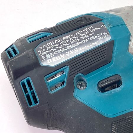  MAKITA マキタ 充電式インパクトドライバ TD173D 動作確認済 本体 ケース付 TD173D ブルー