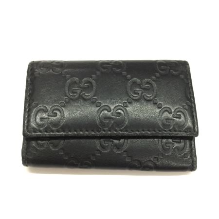  GUCCI グッチ 6連キーケース グッチシマ 138093 ブラック