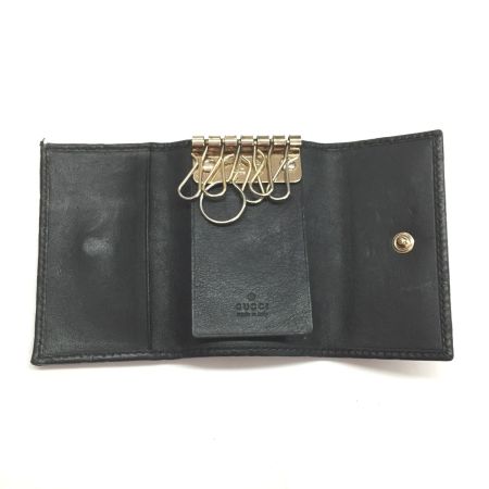  GUCCI グッチ 6連キーケース グッチシマ 138093 ブラック
