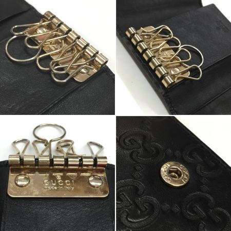 GUCCI グッチ 6連キーケース グッチシマ 138093 ブラック