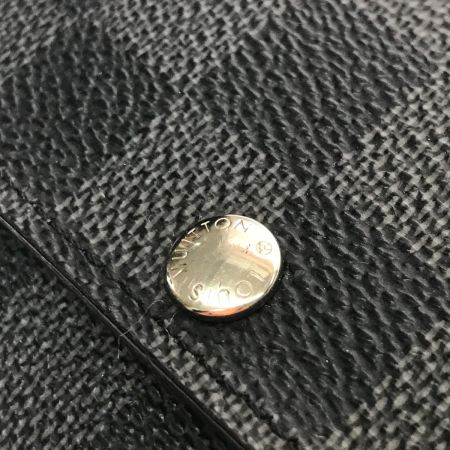  LOUIS VUITTON ルイヴィトン キーケース ダミエ・グラフィット ミュルティクレ6 イニシャル刻印あり N62662 グレー