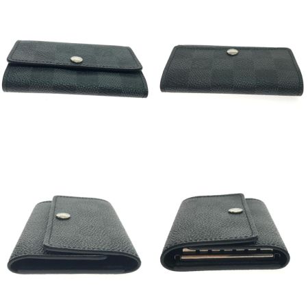  LOUIS VUITTON ルイヴィトン キーケース ダミエ・グラフィット ミュルティクレ6 イニシャル刻印あり N62662 グレー