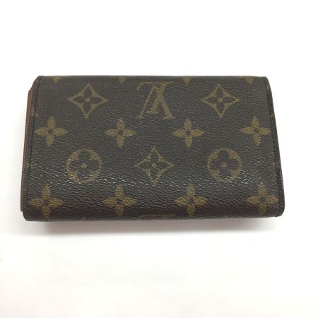  LOUIS VUITTON ルイヴィトン 2つ折り財布 モノグラム ポルト モネ・ビエ トレゾール M61730 ブラウン